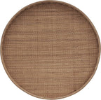 FINECASA Boho Rattan Coffee Table Round, Handwoven Modern Style Round Wicker - Image 6