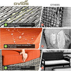 ovios 10 Pieces Patio Furniture Set, Outdoor Wicker Sofa Couch - Image 9