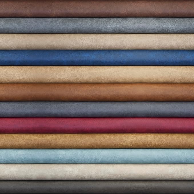Faux Leather Fabric, Thick Durable Synthetic Repholstery Leather Vinyl - Image 4