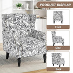 Pia Ricco High Back Floral Accent Chair - Image 3