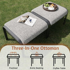 HOMREST Patio Furniture Sets 7 PCS Outdoor Metal Conversation Sets, 360 Degree - Image 8