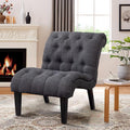 Tufted Upholstered Accent Chair by lightupyourlife