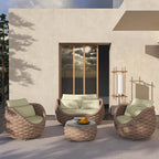 TWT Outdoor Patio Furniture Set-5 Pieces Aluminum Sectional Sofa, Metal Patio - Image 4