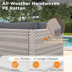 14-Seat Outdoor Wicker Patio Furniture Set - Image 4