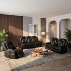 3-Piece Leather Power Recliner Sofa Set - Image 3