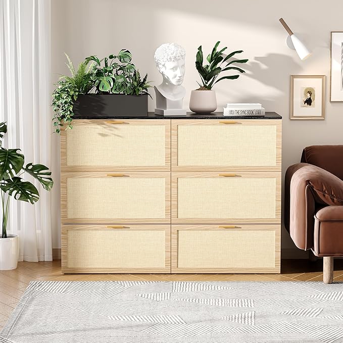 VINGLI Full Size Rattan Murphy Bed - Image 9