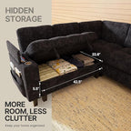 Marsail 84.6" Sectional Sleeper Sofa - Image 4