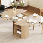 weselon 43"-59" Extendable Round to Oval Dining Table by WelcometoFurnitureSalon