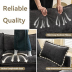111'' Sectional Cloud Deep Seat Couch, Oversized Chenille U Shaped Sectional - Image 5