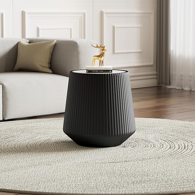 Modern Marble Nesting Coffee Table Set of 2, 26.77" Cup Shaped Coffee and End - Image 6