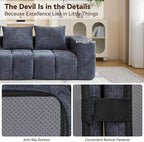 78.7" Loveseat Boneless Couch, Upholstered Cloud Love Seat - Image 3