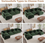 mikibama Modular Sectional Sofa, 76.4 Inch L Shaped Couch Set - Image 6