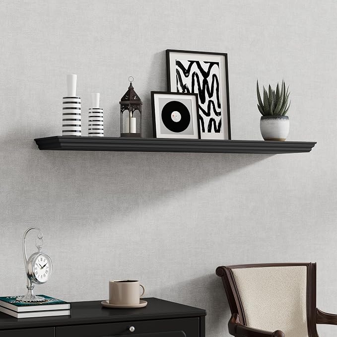 Fun Memories Floating Shelves 40 Inch Long, 9.3 Inch Deep Classic Crown Molding - Image 7