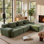 GRUSIGN 108'' Modular Sectional Boneless Sofa, Tufted Sectional Couches by GRUSIGN
