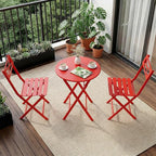 GarveeLife 3 Piece Patio Bistro Set, New Iron Outdoor Furniture Set, Metal - Image 6