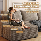 108" Sectional Couches for Living Room Cloud Couch Sofa - Image 5