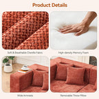 MONVANE 75" Loveseat Sofa, Comfy Chenille Cloud Couch - Image 4