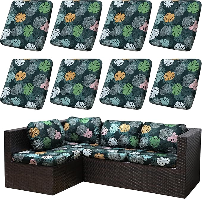 Outdoor Cushion Covers Set, Replacement by SUKAIKEQA