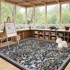 Area Rug Living Room Rugs: Floral 4x6 Washable Rug Vintage Soft Boho Non-Slip - Image 5