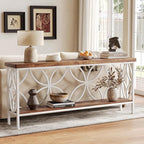 LITTLE TREE Sofa Table, 70.9 Inch Industrial Behind Couch Table - Image 4