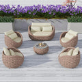 TWT 6-Piece Aluminum Patio Furniture Set, Olefin Rope Modern Outdoor by TWT