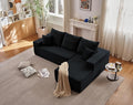 95" Cloud Sectional Couch with L-Shape Chaise, Modern Cloud Couch with Deep Seat by ODUWA