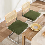 Zesthouse Mid Century Modern Dining Chairs Set of 4, Natural Rattan Dining - Image 7
