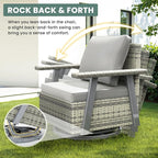 Pamapic 3 Pieces Patio Furniture Set, Outdoor Swivel Glider Rocking Chairs - Image 6