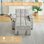 Auvsoce 3-in-1 Folding Convertible Sofa Bed Set of 2, Sleep Couch - Image 2