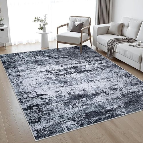 10x14 Area Rug Living Room Rug: Washable Modern Abstract Soft Thin Rug Indoor - Image 2