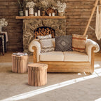 Sorbus Tree Stump Stool, Toy Storage Ottoman 15 Inch Fake Tree Stumps Log Stool - Image 4