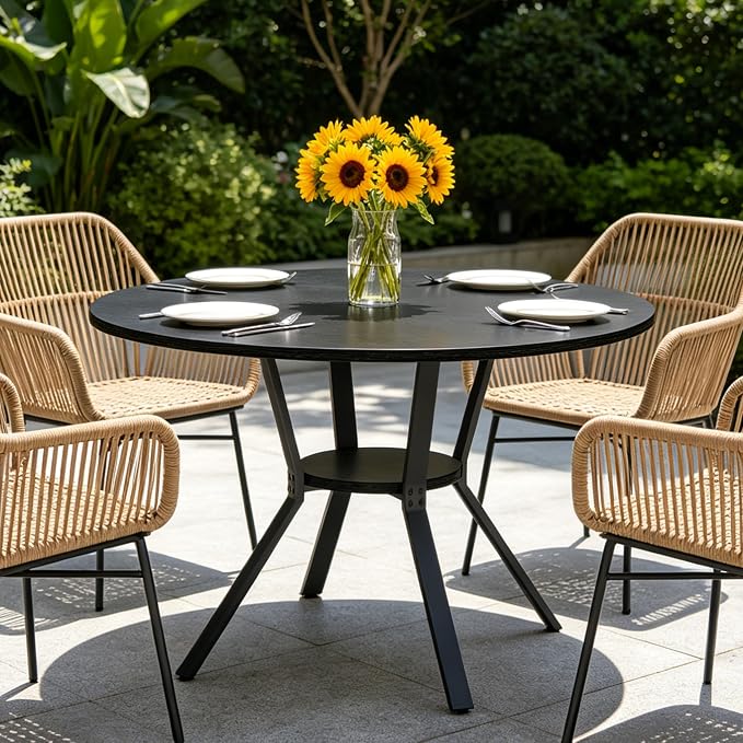 Wildhome Round Dining Table for 2-4, 43 Inch Dining Room Kitchen Table - Image 9