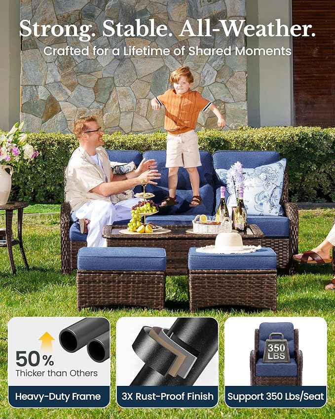 HILLGA 10-Piece Luxury Patio Furniture Set - Image 6