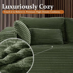 138" Cloud Sectional Couch, Comfort U Shaped Sofa - Image 5