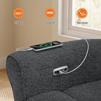 MCombo 87.8" Wall Hugger Power Reclining Sofa, 3-Seat Triple Recliner Couch - Image 10
