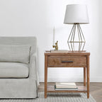 Kosas Home Ciaria Transitional Mango Wood End Table in Medium Brown - Image 2