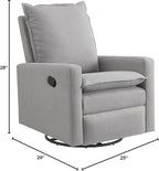 Oxford Baby Uptown Upholstered Swivel Glider and Recliner Nursery Chair - Image 11