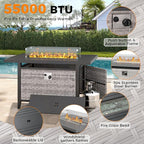 6-Seat Modern Outdoor Wicker Rattan Patio Furniture Set - Image 7