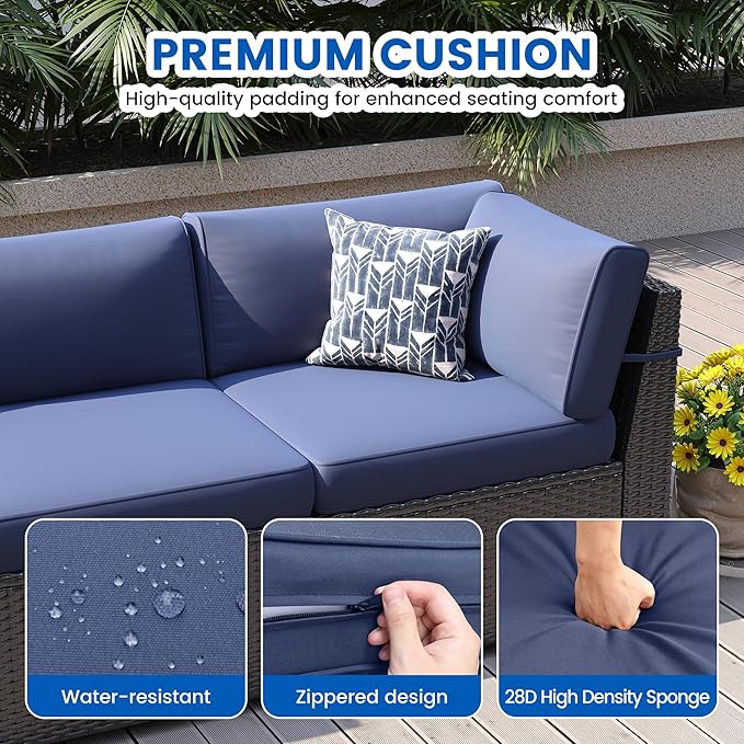 Patio Furniture Sets, 7-Piece Outdoor Patio Furniture - Image 5
