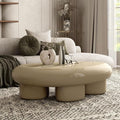 24/7 Shop at Home Kavren Modern 37-inch Oval Glossy Low Profile Coffee Table by 247SHOPATHOME