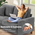 Kidirect 70in L Shaped Couch, Modular Sofa No Tool Assembly, Comfy Sectional - Image 8