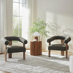 VKNOW Accent Chair Living Room Chairs Set of 2, Modern Upholstered Arm Chair - Image 9