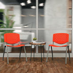 Flash Furniture HERCULES -5 Pack 880 lb. Capacity Orange Plastic Stack Chair | - Image 7