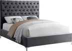 Meridian Furniture Cruz Collection Modern | Contemporary Velvet Upholstered Bed - Image 4