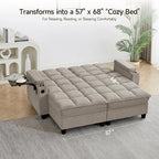 Auvsoce 71" Chaise Lounge Chair Indoor, Convertible Sleeper Sofa Bed - Image 2