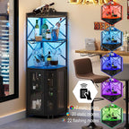 JKsmart Corner Bar Cabinet - Image 4