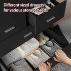 FJTJBSI Dresser with Power Outlets Wooden 6 Drawer Dresser with Large Organizer - Image 8