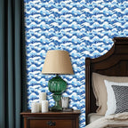 HOMETITUTE Ocean Blue Wave Pattern Wallpaper Peel and Stick Self Adhesive Vinyl - Image 6
