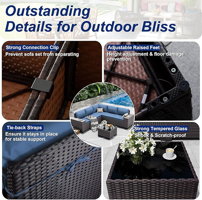 10 Pieces Patio Furniture Set - Image 8