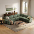 LINSY HOME Modular Sectional Sofa, 6-Seat Corduroy Modern Cloud Couch by LINSYHOME